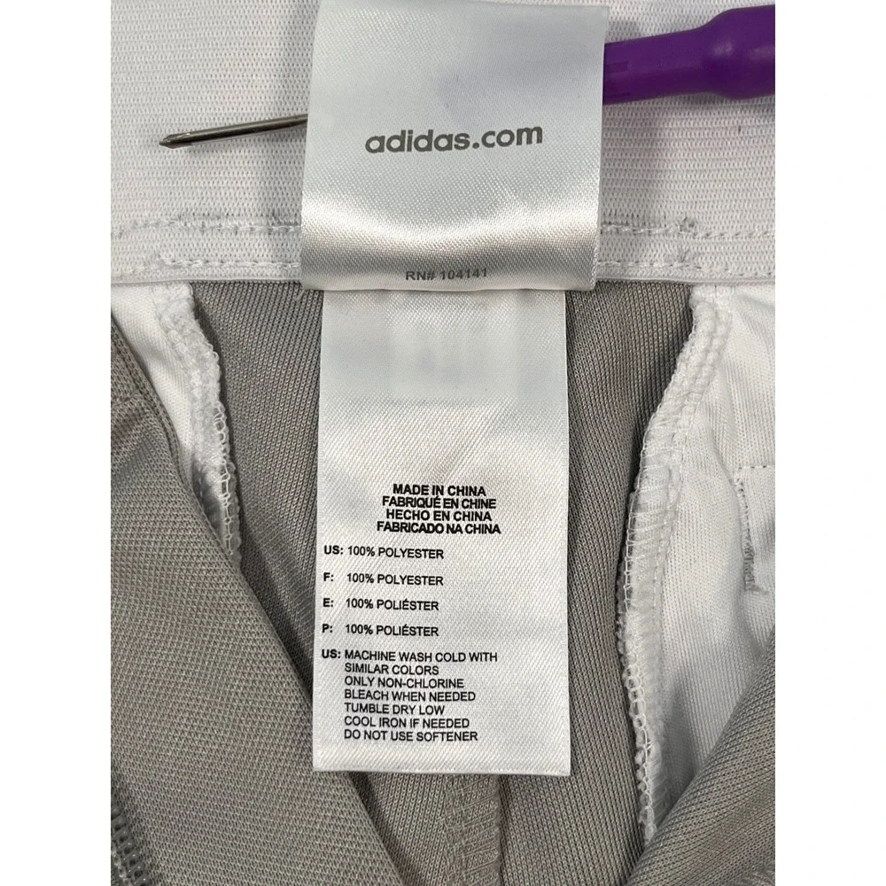 Adidas Kids Gray Climalite Baseball Pants Youth Large Reinforced Knee Athletic